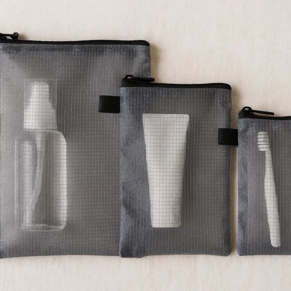 Ultra-Lightweight Mesh Packing Pouches for Toiletries & Accessories