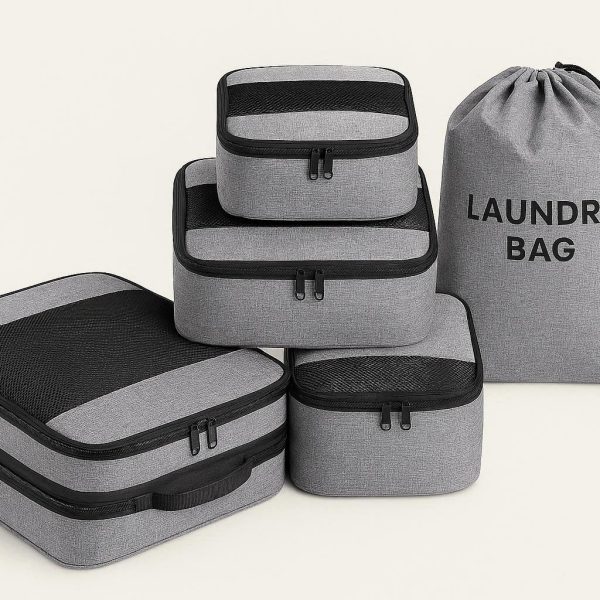 Expandable Packing Cubes with Laundry Bag - 4-Piece Set