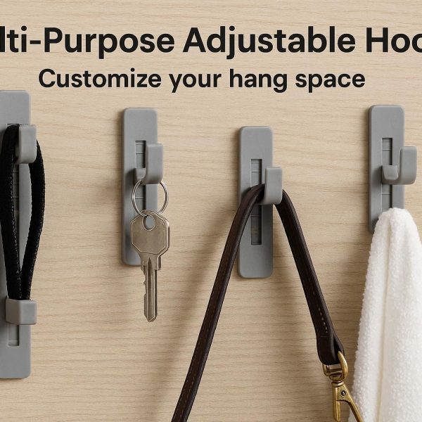 Multi-Purpose Adjustable Hooks - Customize Your Hang Space