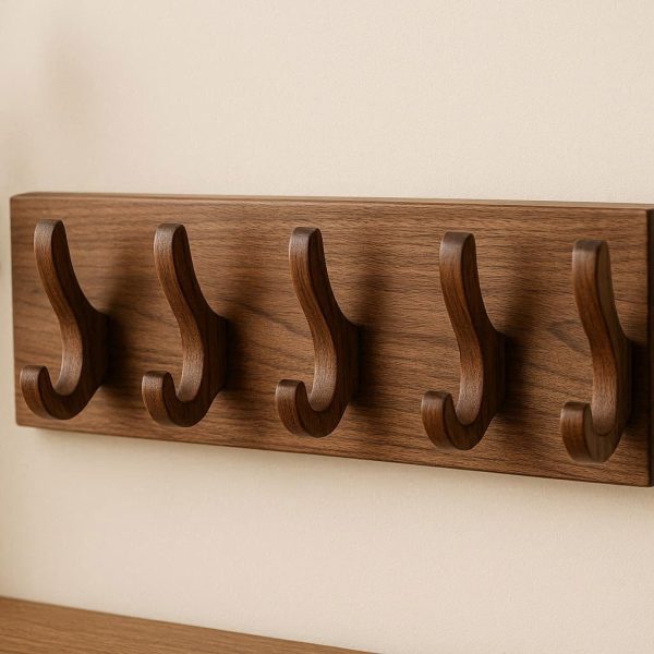 Premium Wooden Hooks - Elegant Storage for Home Decor